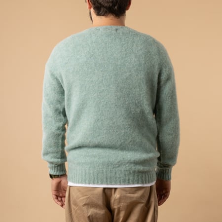 HARLEY OF SCOTLAND Shaggy Sweater in Fauna Color, Back View