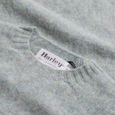 HARLEY OF SCOTLAND pull Shaggy Crew Neck Sea Pearl flâneurs-label