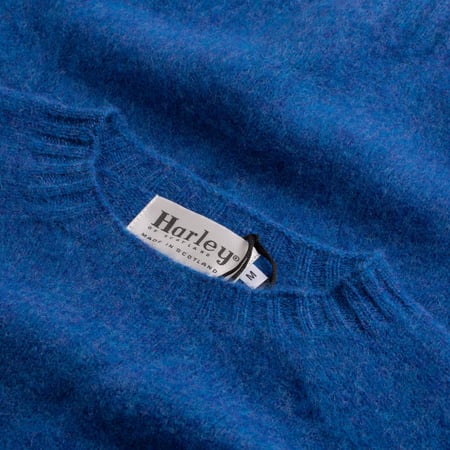 HARLEY OF SCOTLAND pull Shaggy Crew Neck Ocean Force flâneurs-label