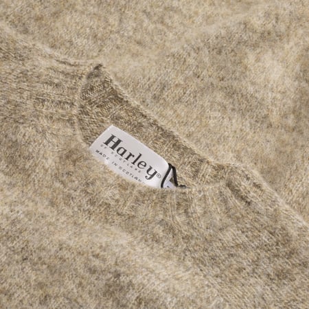 HARLEY OF SCOTLAND Shaggy Crew Neck Mushroom Sweater - Flâneurs Label