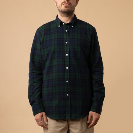 Chemise PORTUGUESE FLANNEL Bonfim Shirt en coton de face fermé