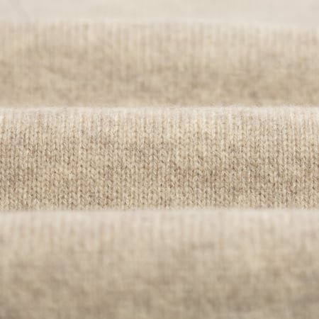 Beams Plus FW24 Flâneurs-Knit Polo Collar Sweater 9G Beige Closeup