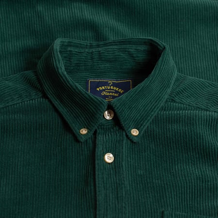 PORTUGUESE FLANNEL - Flâneurs - Velvet Shirt - Lobo Green