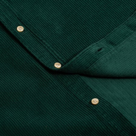Portuguese Flannel Flaneurs Velvet Shirt - Lobo Green Fabric