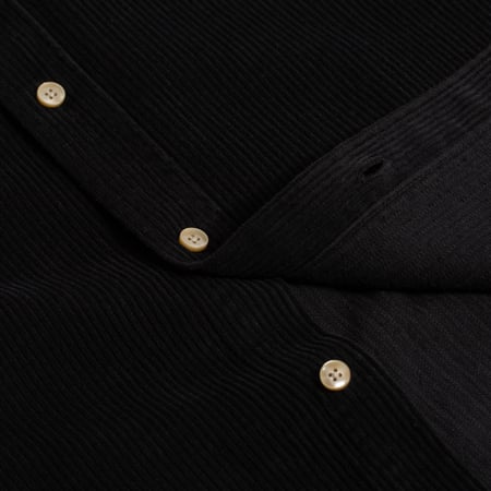 inside PORTUGUESE-FLANNEL-flâneurs-shirt-velvet-Lobo-black-1