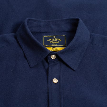 shirt collar-loafers-PORTUGUESE FLANNEL-Teca Shirt-Navy-2