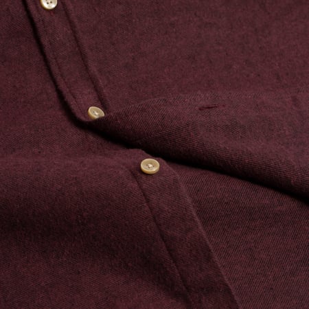 Shirt - Flannel - Portuguese Flannel - Teca Shirt - Bordeaux Fabric