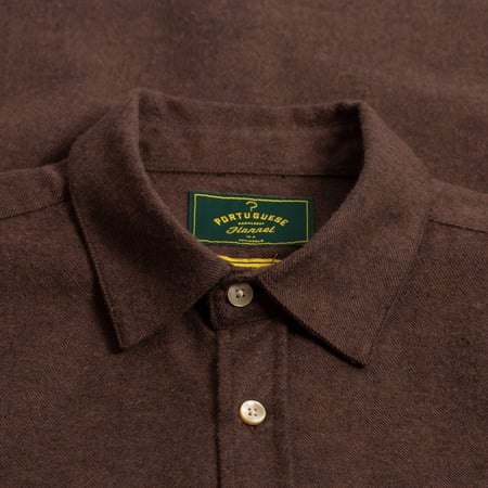 Portuguese Flannel Teca Shirt in Brown Color