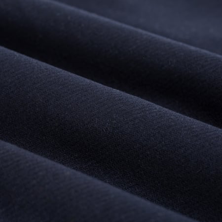 PORTUGUESE FLANNEL - Wool Field Overshirt Navy Closeup
