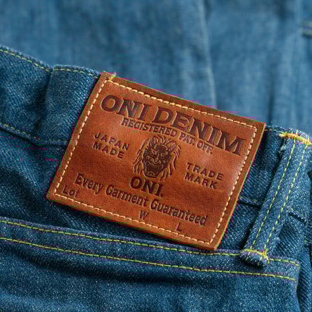 Leather Patch Loafers - ONI DENIM 570 OFBD Classic Straight Old Faded Blue Denim