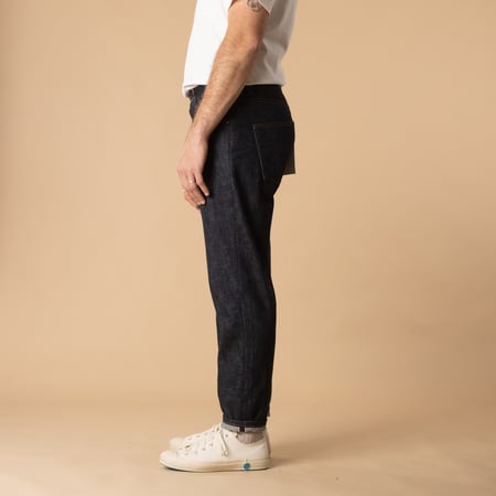 Jeans - NAKED & FAMOUS - EasyGuy Blue Wave Selvedge cut - side profile
