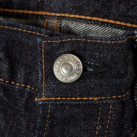 button-fly - loafers - jeans - FOB FACTORY F153 5P Tapered Selvedge Denim