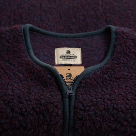 COLDBREAKER Wool Sleeveless Vest - Pepitko Plum