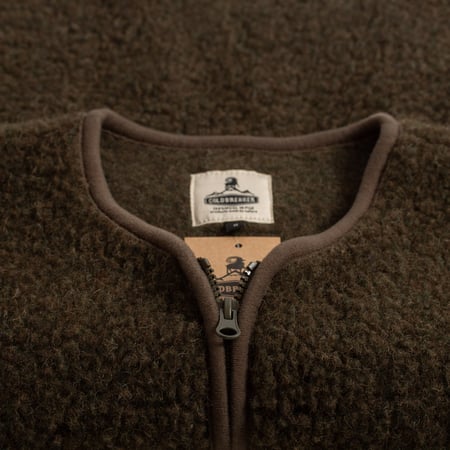 Coldbreaker sleeveless wool jacket - Pepitko khaki color