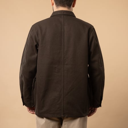 flâneurs-FOB-FACTORY-F2448-Heavy-Cotton-Twill-Hunting-Jacket-Black-de-dos