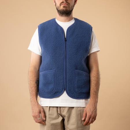 Wanderers-COLDBREAKER-Sleeveless Wool Jacket-Pepitko Ultralight Blue-Blue-Front Closed