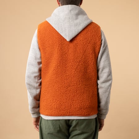 flâneurs-COLDBREAKER-veste-en-laine-sans-manche-Pepitko-Vest-Orange-de-dos