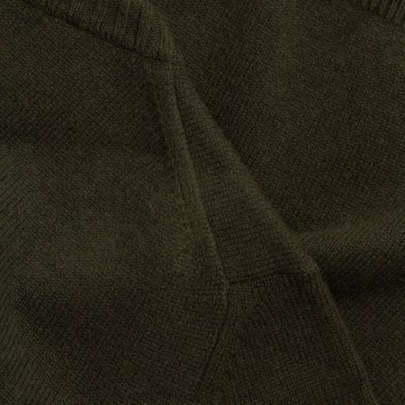 sleeve wanderers-Mooncastle-Japanese Sweater-Wool and Cashmere-Round Neck moss green-2