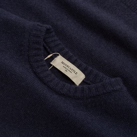 Mooncastle Japanese Sweater - Plum Round Neck - Wool and Cashmere