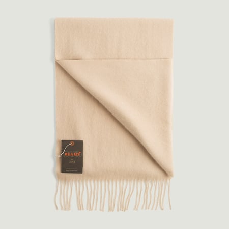 Vignette_écharpe en cachemire BEAMS PLUS Cashmere Scarf Solid couleur beige