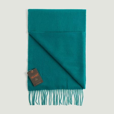 vignette écharpe en cachemire BEAMS PLUS Cashmere Scarf Solid couleur Green de face