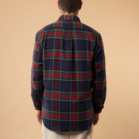 Chemise en coton_PORTUGUESE FLANNEL / Faru Shirt couleur Blue_de dos