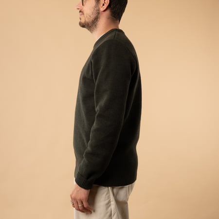 Youri Round Neck Sweater in Khaki