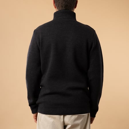NITTO KNITWEAR / Youri Anthracite Trucker Sweater from the back