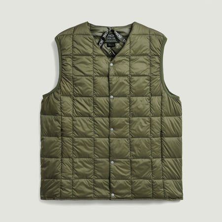 Vignettes-Taion-flâneurs-veste-sans-manche-V-Neck-Down-Vest-Olive