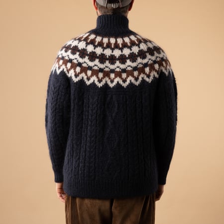 BATONER Nordic Mohair Turtleneck - Back View