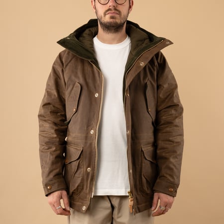 Manifattura-ceccarelli_New Fisherman Parka Dark Tan_de-face