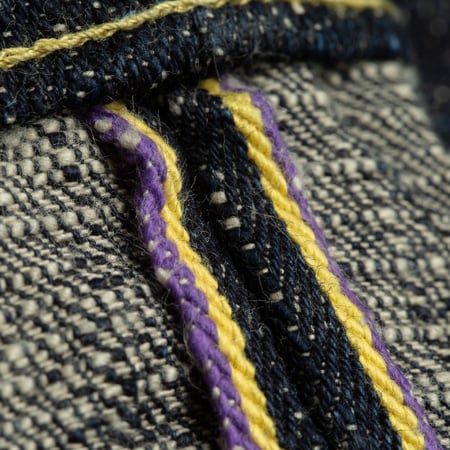 photo flâneurs-jeans ONI DENIM 288-Kasuri 17oz Regular Straight Denim-selvedge ID closeup