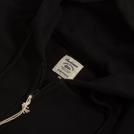 Vignettes-flâneurs-zip-up-sweatshirt-Jackman-black Nap Sweat Parka Black collar
