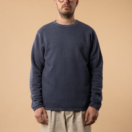 GOOD-ON loungers crew sweatshirt, navy, front view