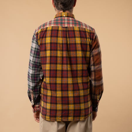 BEAMS PLUS / B.D. Check Panel Mustard_de dos