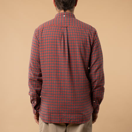 BEAMS PLUS / B.D. Mini Plaid Flannel Red_de dos