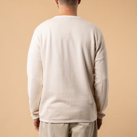 flâneurs - GOOD ON / Long Sleeve Sweatshirt P-Natural from the back