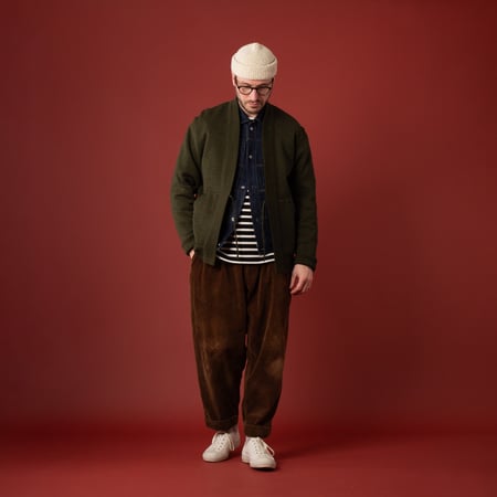 image silhouette veste en jeans LE MINOR  Le Minor x Flâneurs Noragi Kaki