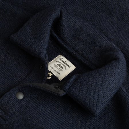 image détail JACKMAN  Wool Himo Polo Navy