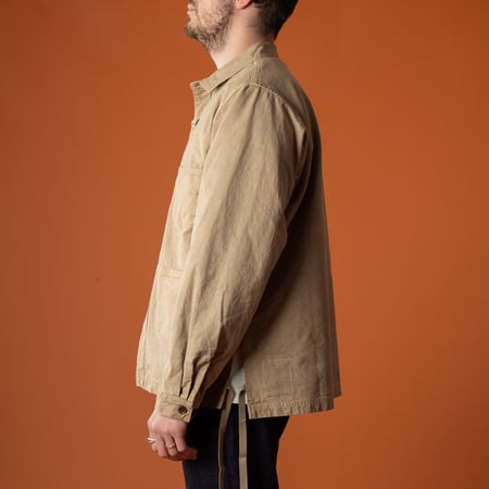 Image side wanderers-Seuvas-jacket-8oz-Canvas-Wing-Collar-Shirt-Jacket-Coffee