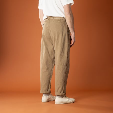 image-back-flâneurs-SEUVAS-10oz-CANVAS-TAPERD-2TUCK-PANTS-coffee