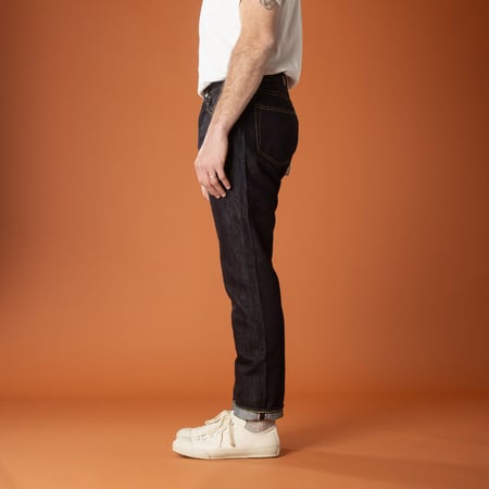 image-flâneurs-side-Momotaro-0605-SILK-Zimbabwe-Cotton-×-Silk-Denim-Natural-Tapered
