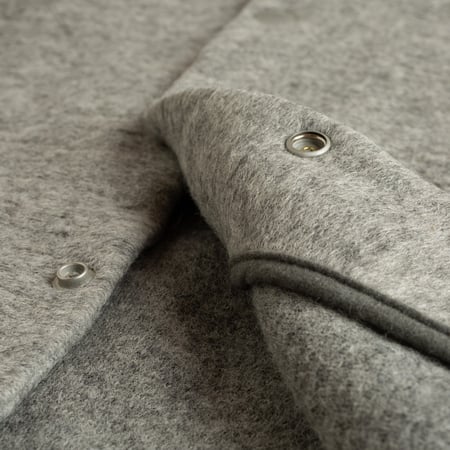 inside flâneurs Wool Collarless Jacket Heather L.Gray