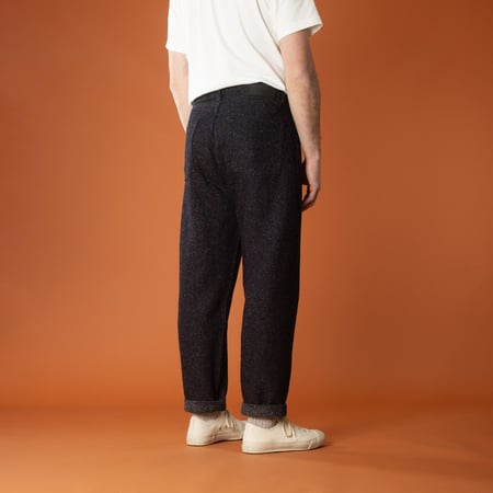back-flâneurs-JAPAN-BLUE-JEANS-Tweed-Denim-Wide-Tapered-5P-Trousers
