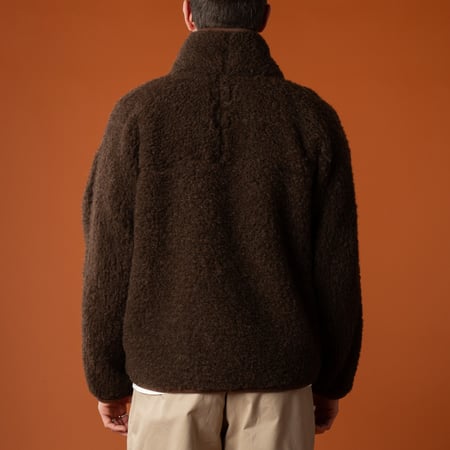 image-portée-de-dos Colbreaker-x-Flâneurs-marron-fleece-wool-pile