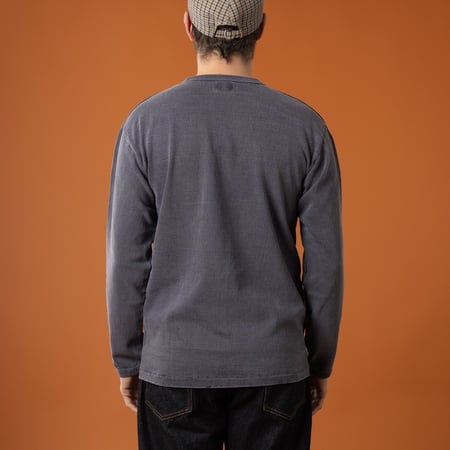 image porté dos flâneurs manche -teeshirt-épais-dubbleworks-HEAVY-WEIGHT-LONG-sleeve-pd-navy (3)