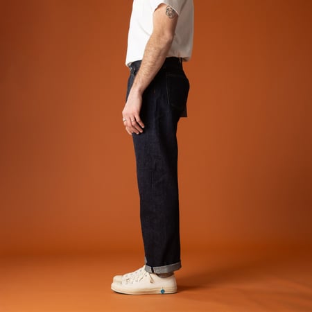 selvedge jeans worn in profile by image wanderers - DUBBLEWORKS