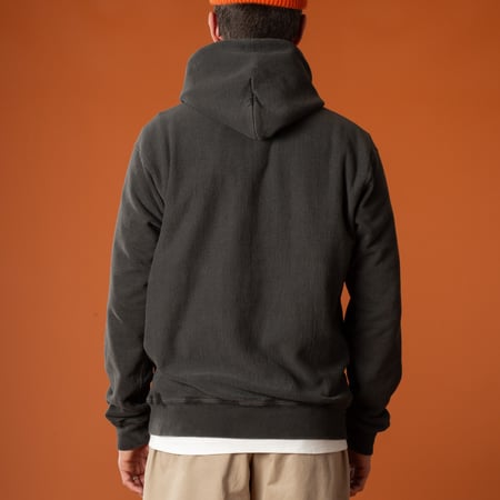 image porté de dos flâneurs-GOOD-ON--Heavy-Pullover-Hood-Sweat-P-Black (4)