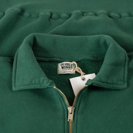 11oz Tsuriami Loopwheel Half-Zip Sweatshirt Green