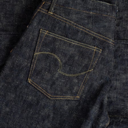 Back pocket flâneurs - ONI DENIM - 17oz Kasuri - 902 - High Rise - Relax Tapered (4)